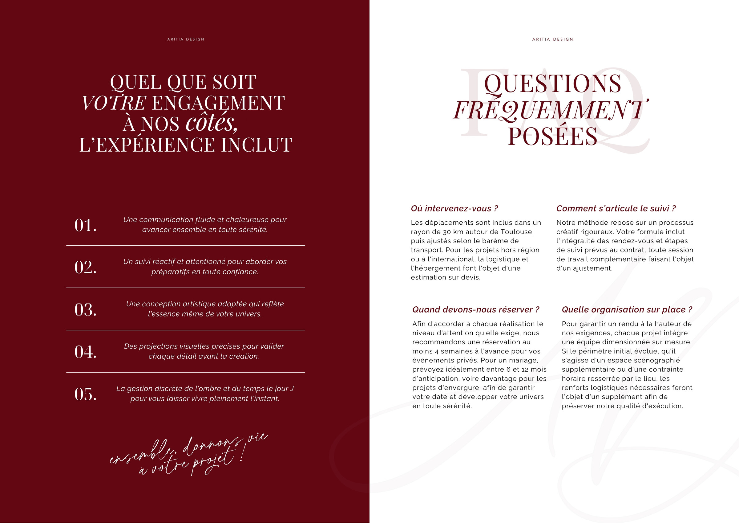 L'expérience inclut · Questions fréquemment posées