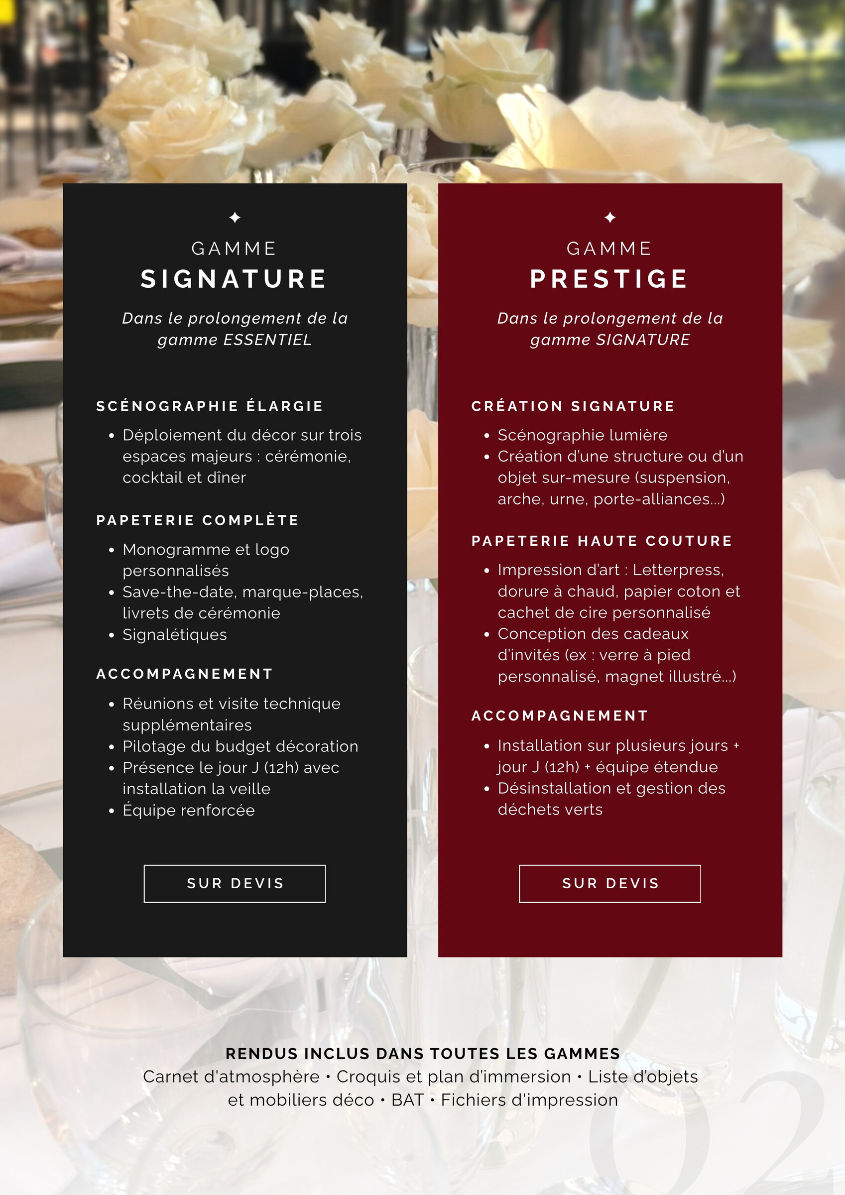 Pack Atmosphère — Gammes Signature et Prestige